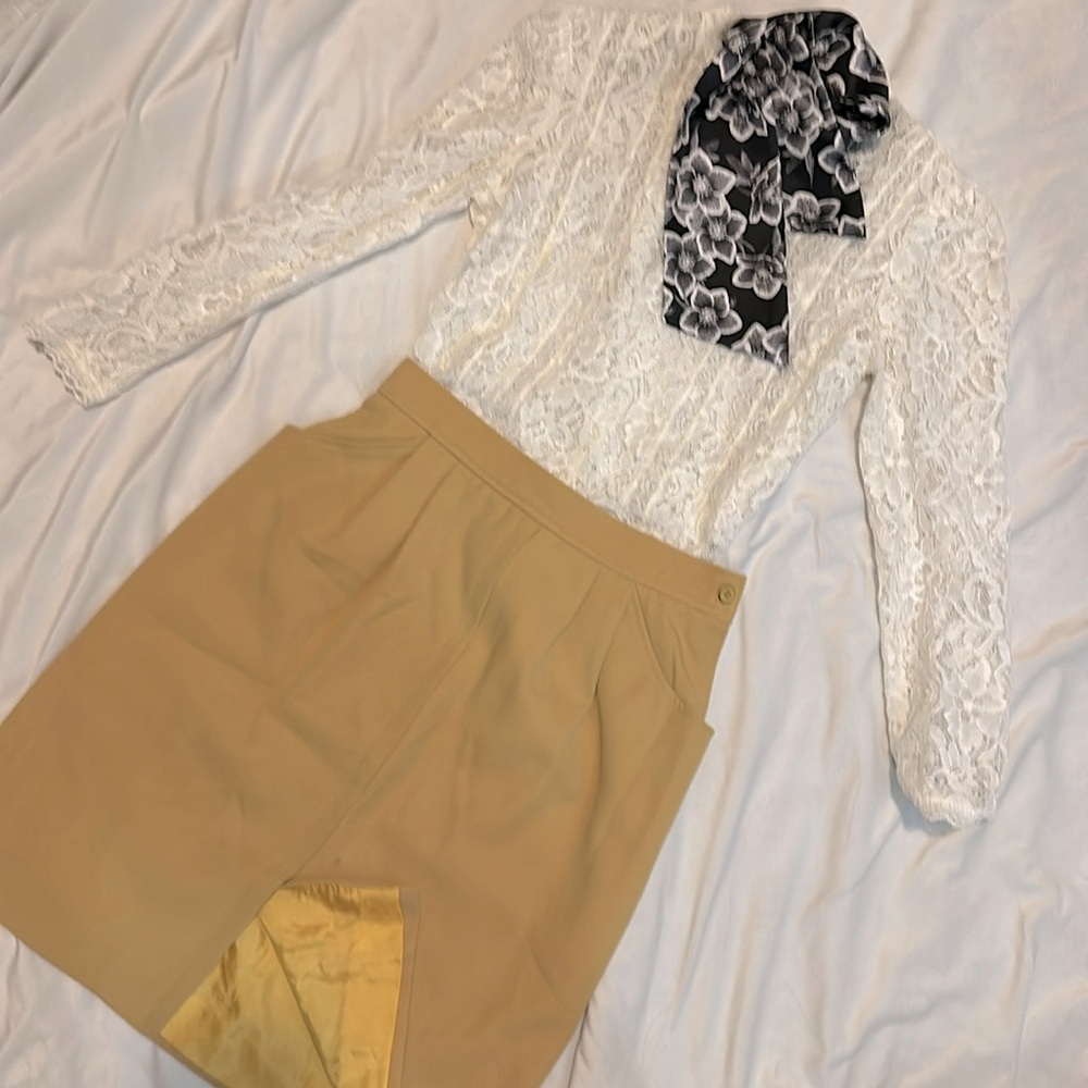 ***USED*** YSL vintage yellow skirt with pockets